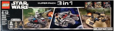 LEGO Set-Star Wars Microfighters Super Pack 3 in 1 (75028, 75029, 75030)-Star Wars / Star Wars Microfighters-66514-1-Creative Brick Builders